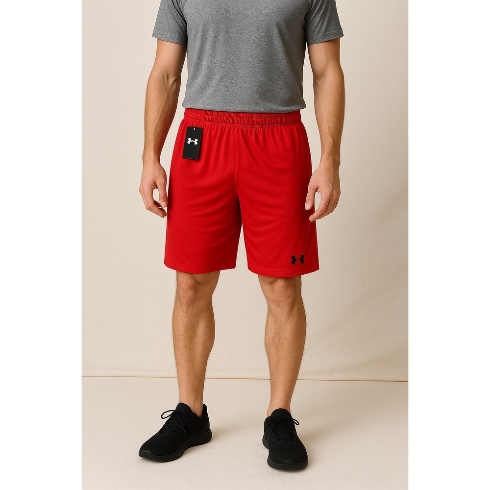 Under Armour Men's Red Athletic Shorts‎ 2XL Polyester Elastic Waist